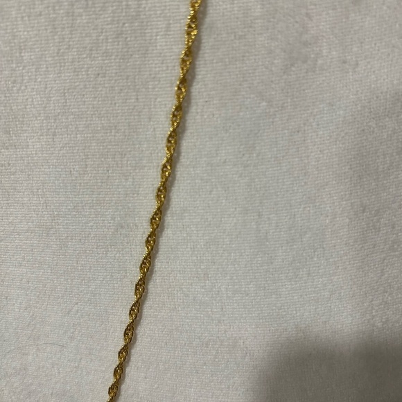 Gold Toned Hourglass Pendant Necklace Vintage Avon i believe Timeless Sands - Picture 5 of 7